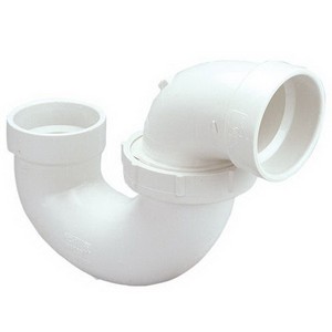 PVC DWV P-Trap with Plastic Nut, 1-1/2 inch, Hub x Hub
