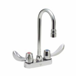DELTA® 27C4842 TECK® Heavy Duty Lavatory Sink Faucet, 1.5 gpm, 6.7 in H Spout, 4 in Center, Chrome Plated, 2 Handles, Import, Commercial