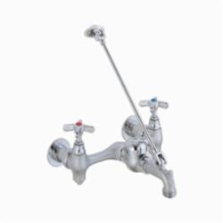 DELTA® 28T9 Service Sink Faucet, 5.2 gpm, 8 in Center, Rough Chrome, 2 Handles, Wall Mount, Import, Commercial