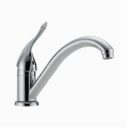 DELTA® 101LF-HDF HDF® Centerset Kitchen Faucet, 1.8 gpm, Chrome Plated, 1 Handles, Domestic
