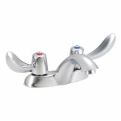 DELTA® 21C142 TECK® Heavy Duty Centerset Sink Faucet, 1.5 gpm, 2.6 in H Spout, 4 in Center, Chrome Plated, 2 Handles, Import, Commercial