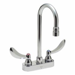 DELTA® 27C4944 TECK® Heavy Duty Lavatory Sink Faucet, 1.5 gpm, 6.7 in H Spout, 4 in Center, Chrome Plated, 2 Handles, Import, Commercial