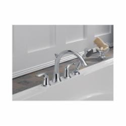 DELTA® T4738 Lahara® Roman Tub Trim, 1.75, 8 to 16 in Center, Chrome Plated, 2 Handles, Hand Shower Yes/No: Yes, Domestic