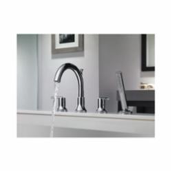 DELTA® T4759 Trinsic® Roman Tub Trim, 2, 8 to 16 in Center, Chrome Plated, 2 Handles, Hand Shower Yes/No: Yes, Domestic