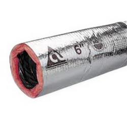 Goodman R6 Insulated 2-Ply Polyester Core Flexible Duct, 5 inch x 25 ft