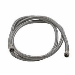 Fluidmaster 12IM60 Stainless Steel Braided Lead-Free Icemaker Water Supply Connector, 1/4 inch x 1/4 inch, Compression
