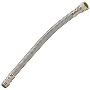 Fluidmaster® B1H Braided Water Heater Connector, 3/4 inch FIP x 3/4 inch FIP, 12 inch Length, Nickel