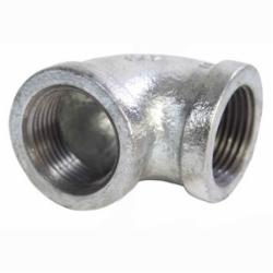 90 Deg Galvanized Malleable Iron Elbow, 3 inch x 3 inch, Threaded x Threaded