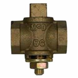 A.Y. McDonald 10596 3/4 Bronze Flat Tee Head Gas Plug Valve With Check, 3/4 inch, FNPT, 5 psig