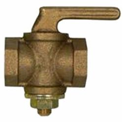 A.Y. McDonald 10598 1 Brass Lever Handle Gas Plug Valve With Check, 1 inch, FNPT, 2 psig