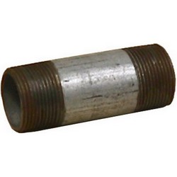 Seminole SCH 40 Galvanized Steel Nipple, 1-1/2 inch x 8 inch, Threaded x Threaded