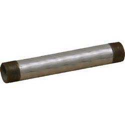 Seminole SCH 40 Galvanized Steel Nipple, 2 inch x 12 inch, Threaded x Threaded