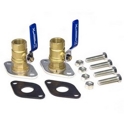 Grundfos&reg; 96806138 Low Lead Brass Dielectric Isolation Valve Sets, 1-1/2 inch Sweat x GF 15/26 Flange Connection