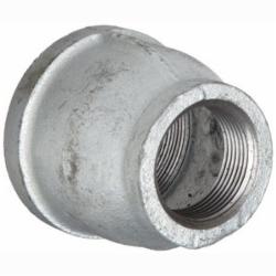 Galvanized Malleable Iron Reducer, 2 inch x 1-1/4 inch, Threaded x Threaded