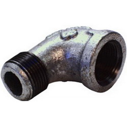 90 Deg Galvanized Malleable Iron Street Elbow, 1/2 inch x 1/2 inch, Threaded x Threaded