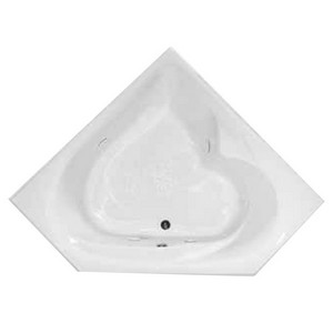 Aquarius Contractor Advantage Series Corner Acrylic Soaking Tub, 60 inch x 60 inch x 20-3/4 inch, Biscuit