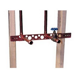 Holdrite® Bonded Steel Flat Bracket For 3/4 to 1 inch CTS Pipe, 26 inch, Copper Plated; 50/Box