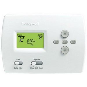 Honeywell PRO 4000 Digital 5-2 Day 2 Heat/1 Cool Programmable Thermostat, White