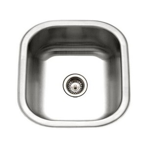Houzer® Bar/Prep Stainless Steel Undermount Kitchen Sink, 16-1/4 inch x 17-15/16 inch, 8 inch Deep