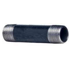Imported Black Malleable Iron Nipple, 2 inch x Close, Threaded x Threaded