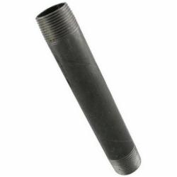 Imported Black Steel Nipple, 1 inch x 5 inch, Threaded x Threaded