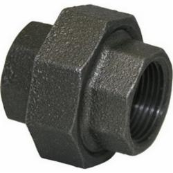 Imported Black Malleable Iron Dielectric Union, 2 inch x 2 inch, FIP x Sweat