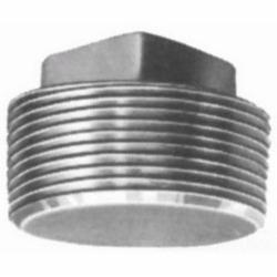 150# Imported Galvanized Malleable Iron Square Head Threaded Solid Plug, 1-1/2 inch