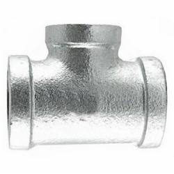 150# Imported Galvanized Malleable Iron Reducing Outlet Tee, 1-1/4 inch x 1-1/4 inch x 1 inch, Threaded x Threaded x Threaded