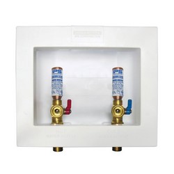 IPS 85708 Econo Box™ Brass 1/4-Turn Outlet Box With Water Hammer Arrestor For Washing Machine, 1/2 inch, Sweat Conx; 10/Case