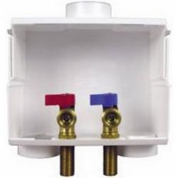IPS 82052 DU-ALL™ Brass 1/4-Turn Outlet Box With Valves For Dual Drain Washing Machine, 1/2 inch, Sweat Conx; 10/Case