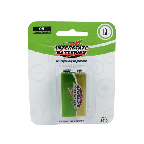 Interstate All Battery Center® DRY0005 Alkaline Battery, 9 V
