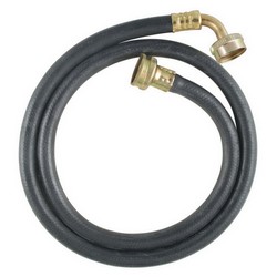 Braxton Harris WMIH5-BG Rubber Washing Machine Inlet Hose With 90 Deg Elbow, 3/4 inch x 5 ft, FHT x FHT