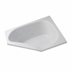 Jason International C6060AWH Integrity® 56 Jet AirMasseur® Hydrotherapy Corner Air Bath Tub, 60 inch x 60 inch x 20-1/2 inch, White