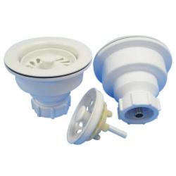 Opella JBC101 Celcon Plastic Trim And Base Clam Shell Two-Piece Kitchen Strainer, 4-1/2 inch O.D., Polar White