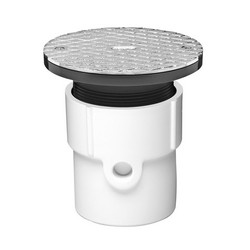 Harvey 74129 PVC General Purpose Cleanout With 6 inch Brass Cover, 4 inch Hub; 1/Pack