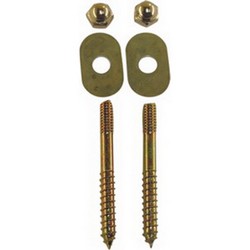 Braxton Harris CS12PO Closet Screw, 1/4 inch x 2-1/2 inch, Brass Plated; 100/Pack