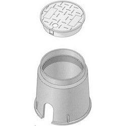 Jones Stephens JJ109G Plastic Round Valve Box, 6 inch, Black/Green