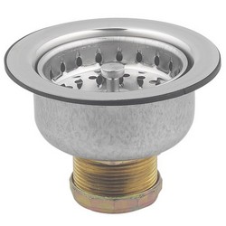 Watts 645 663 Specification™ 304 Stainless Steel Plain Sink Strainer, 4-1/2 inch O.D., Brass Plated Locknut; 1/Pack