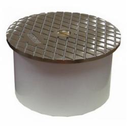 Jones Stephens C60170 PlumBest™ LTConnections™ PVC Inside Pipe-Fit Cleanout With 4-1/2 inch Nickel-Bronze Round Cover, 4 inch; 1/Carton
