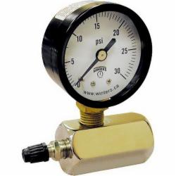 Steel Case Gas Test Gauge, 15 lb., 3/4 inch MPT, 2 inch
