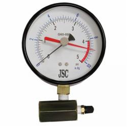 Jones Stephens G64055 Gas Test Gauge, 5 psi, 1/4 inch NPT; 1/Pack