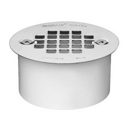 Oatey® PVC Snap-In Drain with Stainless Steel Strainer, 3 inch, White; 12/Pack