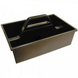 Jones Stephens T60100 High Impact Plasitc Utility Tote Tray, 10 inch L x 15 inch W x 5 inch D, Black