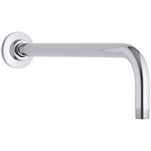 Kohler MasterShower® K-10124 Wall Mount Brass Shower Arm with Flange, 1/2 inch IPS NPT, 14-5/8 inch, Polished Chrome