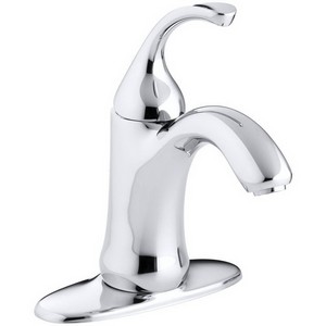 Kohler FortΘ® K-10215-4-CP Single Hole 1-Handle Lever Monoblock Bathroom Faucet, 1.5 gpm, Polished Chrome
