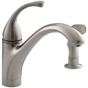 Kohler FortΘ® K-10416-BN 1-Handle Kitchen Faucet, 2.2 gpm, Vibrant Brushed Nickel