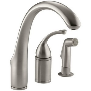 Kohler FortΘ® K-10430-BN 1-Handle Highspout Kitchen Faucet, 2.2 gpm, Vibrant Brushed Nickel