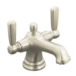 Kohler Bancroft® K-10579-4-BN Single Hole 2-Handle Lever Monoblock Bathroom Faucet, 1.5 gpm, Vibrant Brushed Nickel
