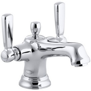 Kohler Bancroft® K-10579-4-CP Single Hole 2-Handle Lever Monoblock Bathroom Faucet, 1.5 gpm, Polished Chrome
