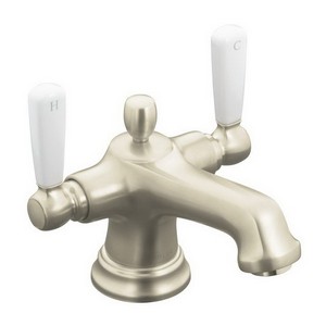Kohler Bancroft® K-10579-4P-BN Single Hole 2-Handle Lever Monoblock Bathroom Faucet, 1.5 gpm, Vibrant Brushed Nickel
